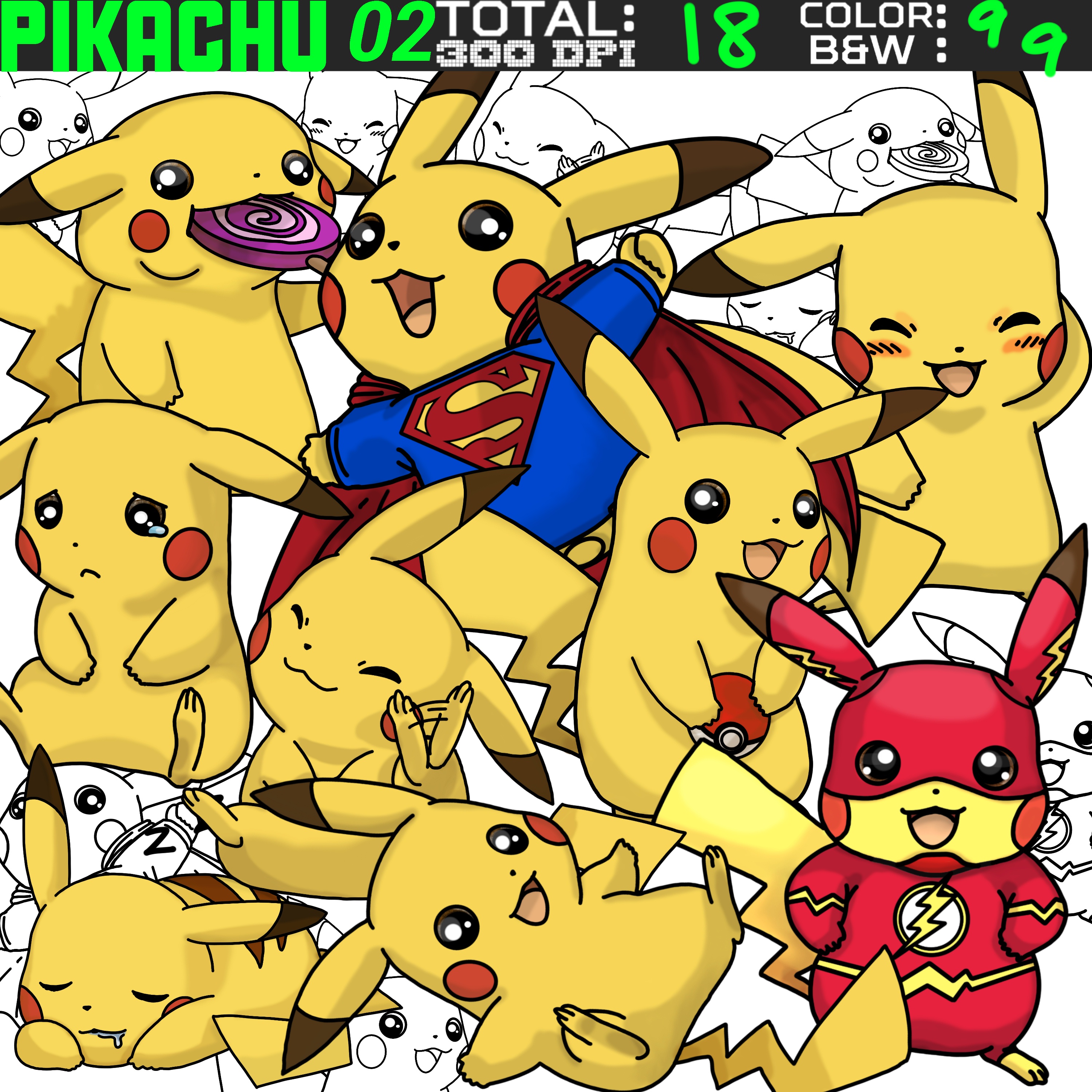 Pokemon clipart - Pikachu 02