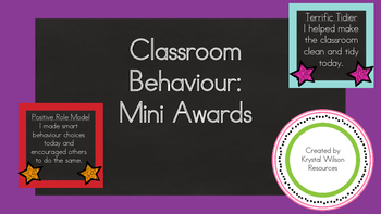 Classroom Behaviour: Mini Awards