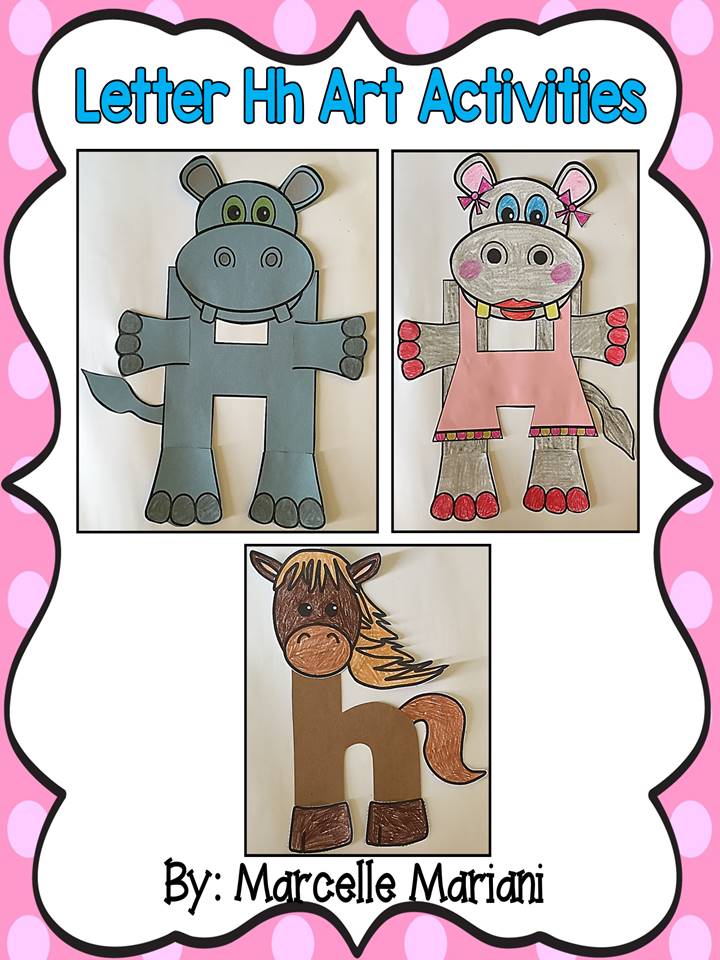 Letter of the week-Letter H-Art Activity Templates- A letter H Craftivity