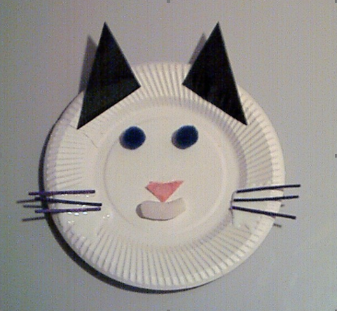 How to make a paper plate cat face