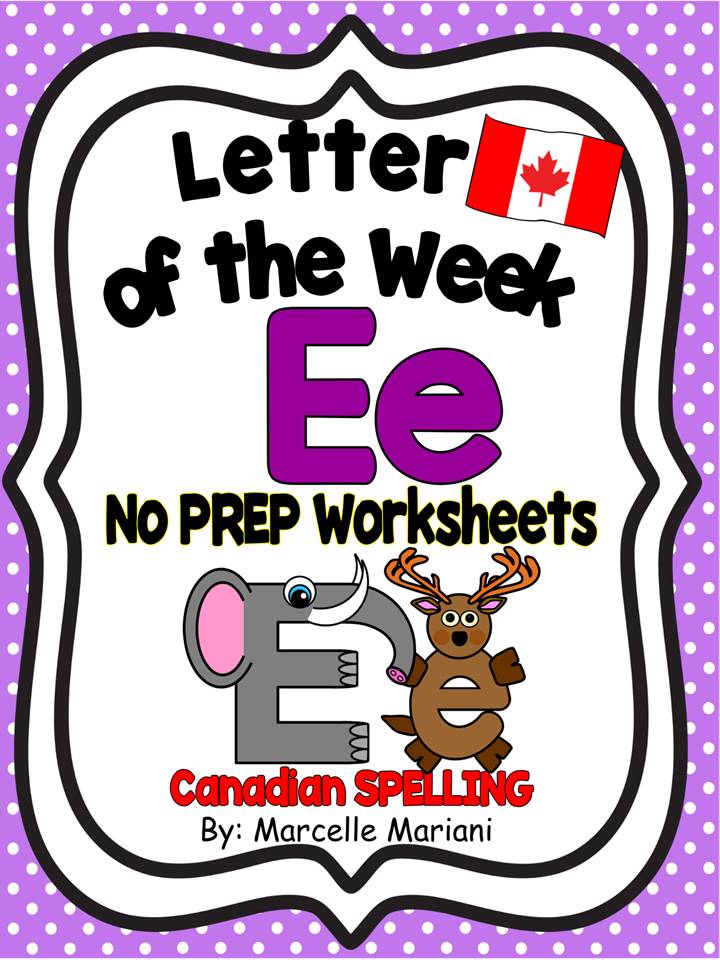 LETTER E WORKSHEETS- NO PREP WORKSHEETS AND ART ACTIVITIES