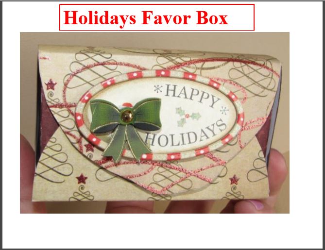 Christmas Crafts - Christmas Holidays Favor Box (Small Gift Box)