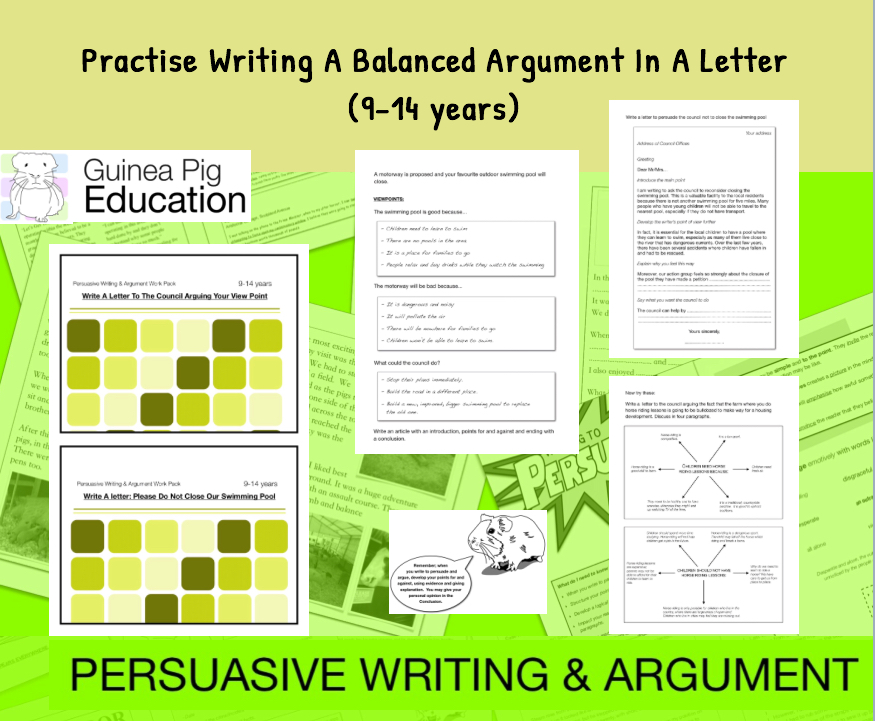 Practise Writing A Balanced Argument In A Letter (9-14 years)
