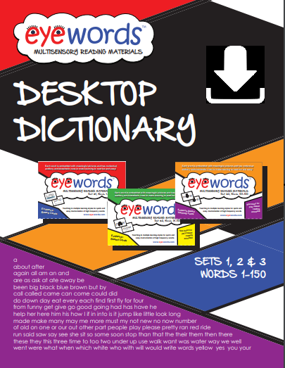 Eyewords Desktop Wordwall/ Personal Dictionary, Words 1-100