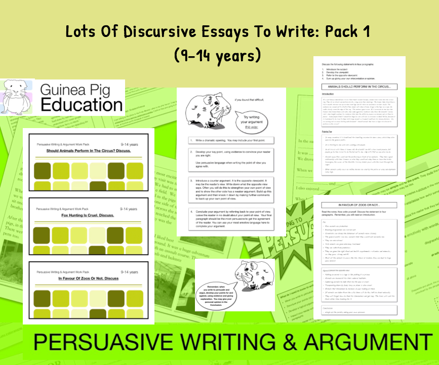 Lots Of Discursive Essays To Write: Pack 1 (9-14 years)