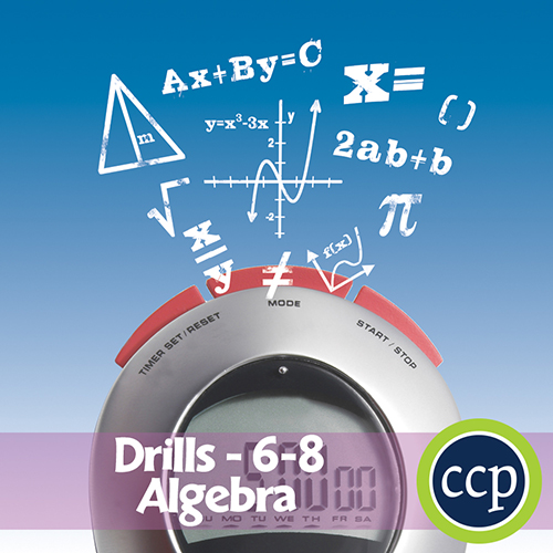 Algebra - Drill Sheets Gr. 6-8