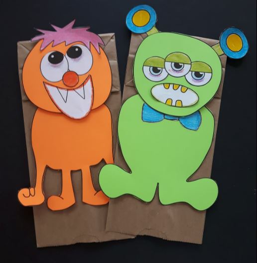 Create a Monster Paper Bag Puppets