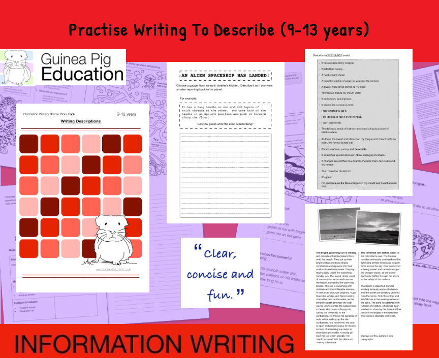 Practise Writing To Describe (Information Writing Work Pack) 9-14 years