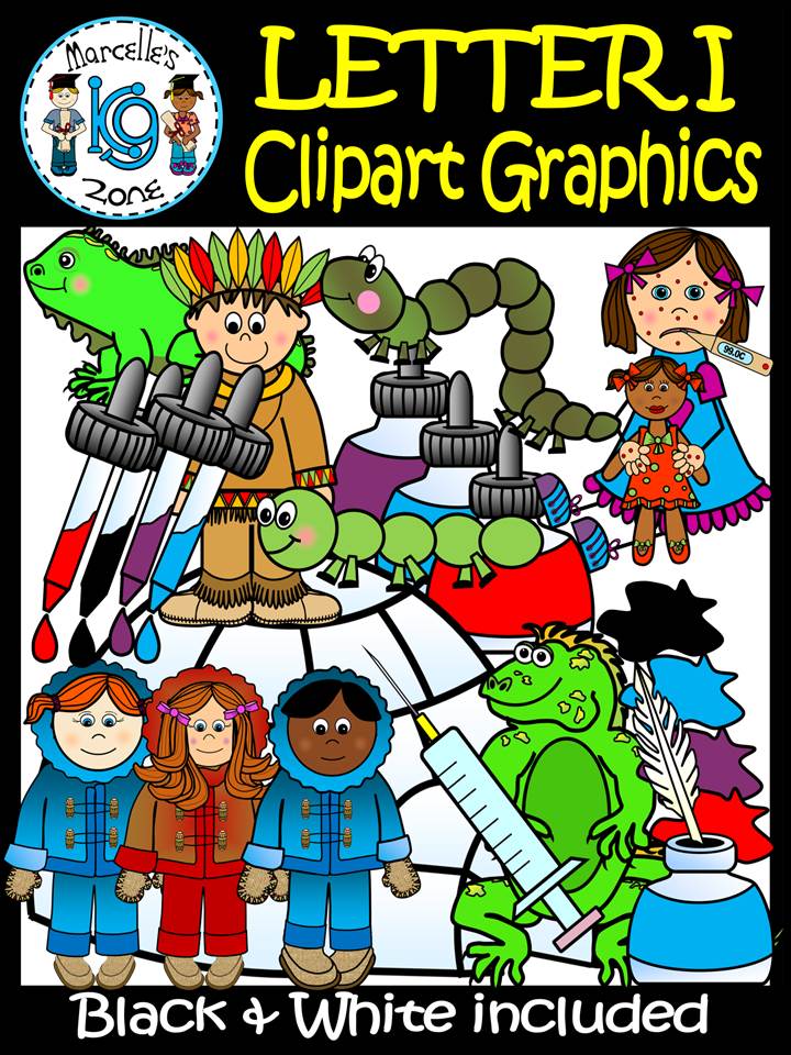 Letter I- Clipart Graphics- Commercial & Personal Use