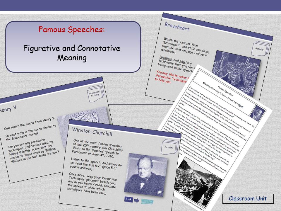 Famous Speeches Figurative and Connotative Meaning