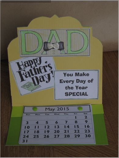 Father's Day Craft - Desktop Calendar