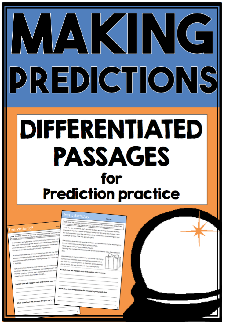 Making Predictions - Differentiated Passages with comprehension questions