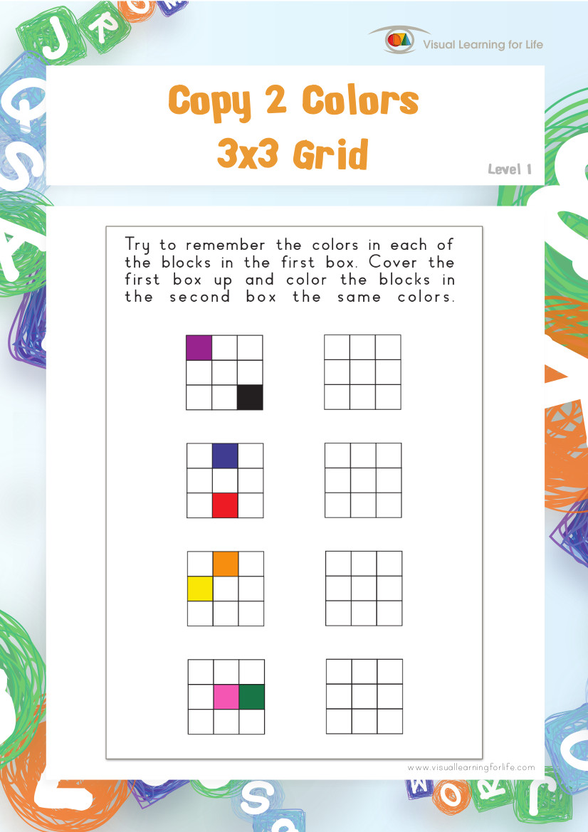 Copy Block Letters 3x3 Grid (2 Letters)