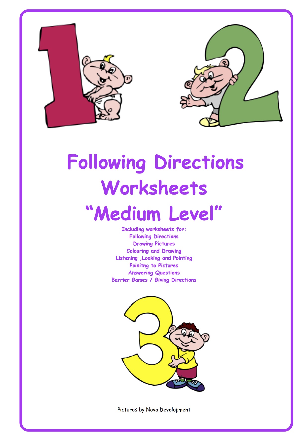 Following Directions - Medium level - mixed