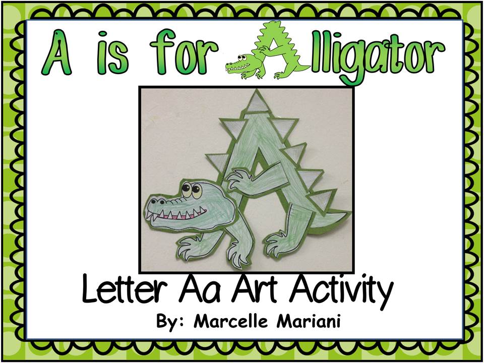 Letter of the week-Letter A-Art Activity Template- A letter A Craftivity