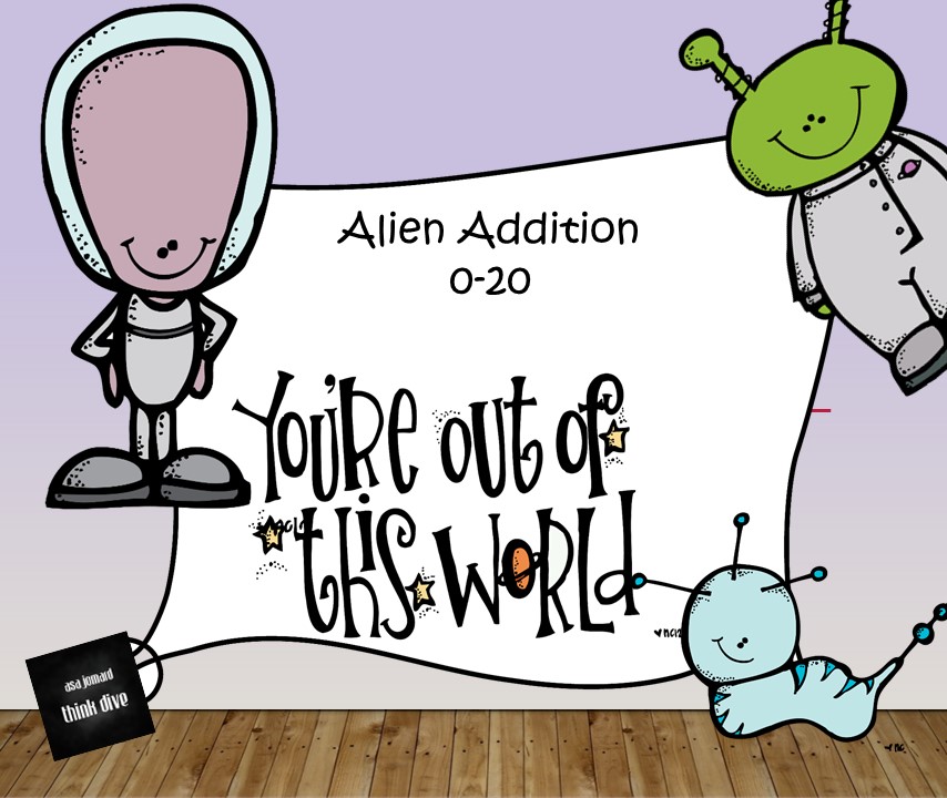 Math Centres Activity Counting Numbers 0-20 - Alien Theme