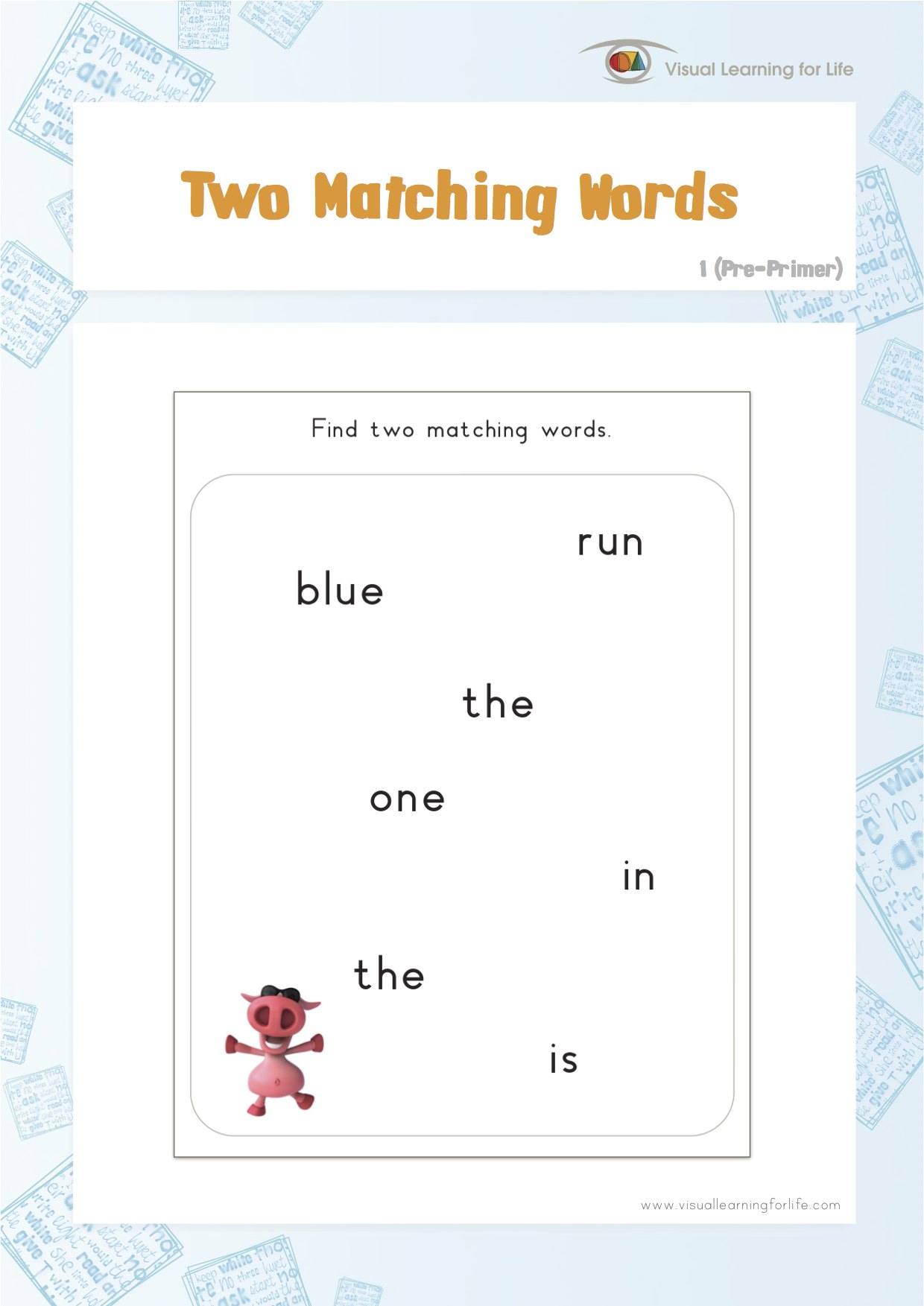 Two Matching Words 1