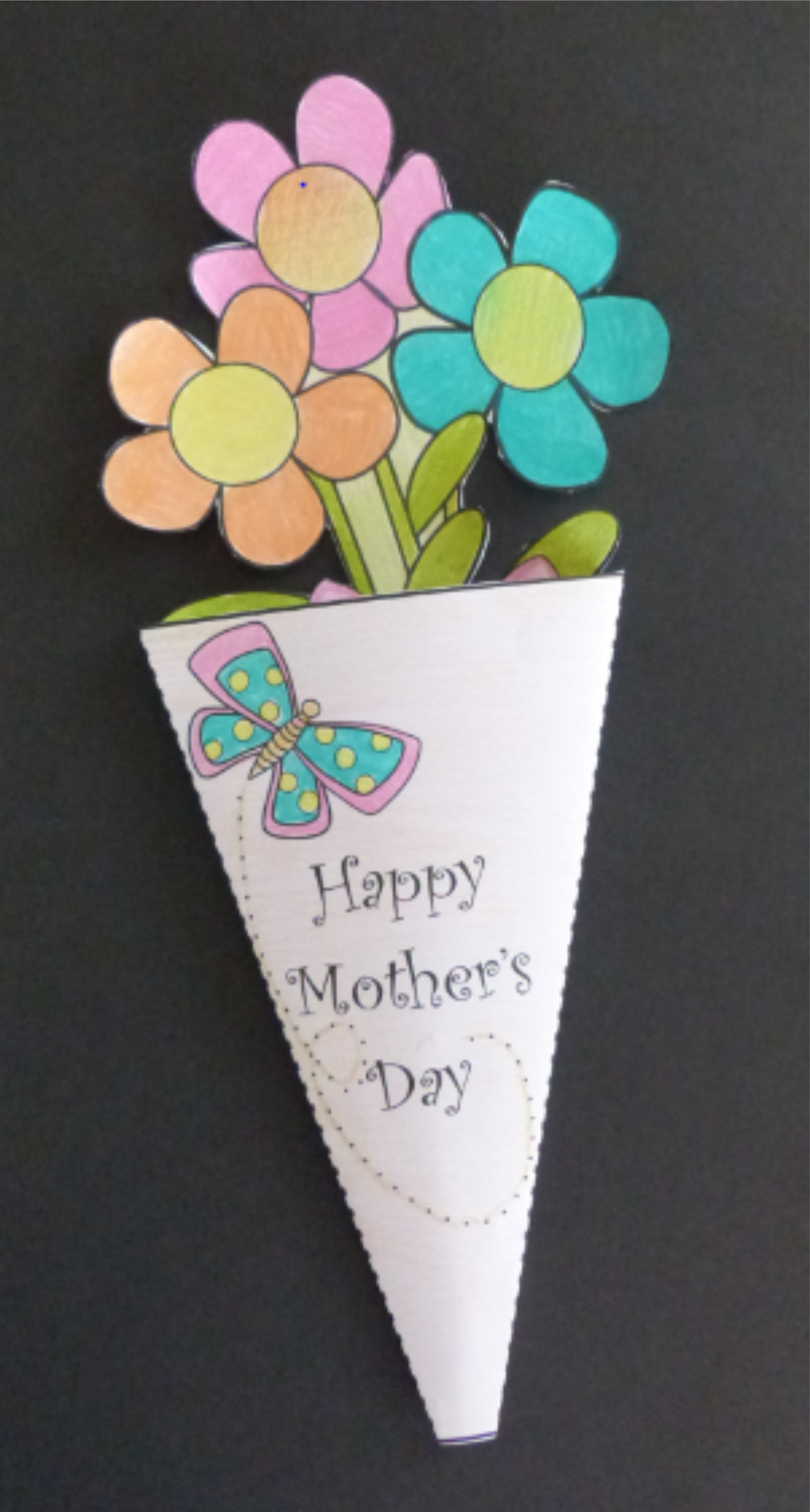 Mother's Day Crafts - Flower Bouquet for Mom / Mum