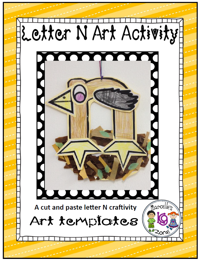 Letter of the week-Letter N-Art Activity Template- A letter N Craftivity