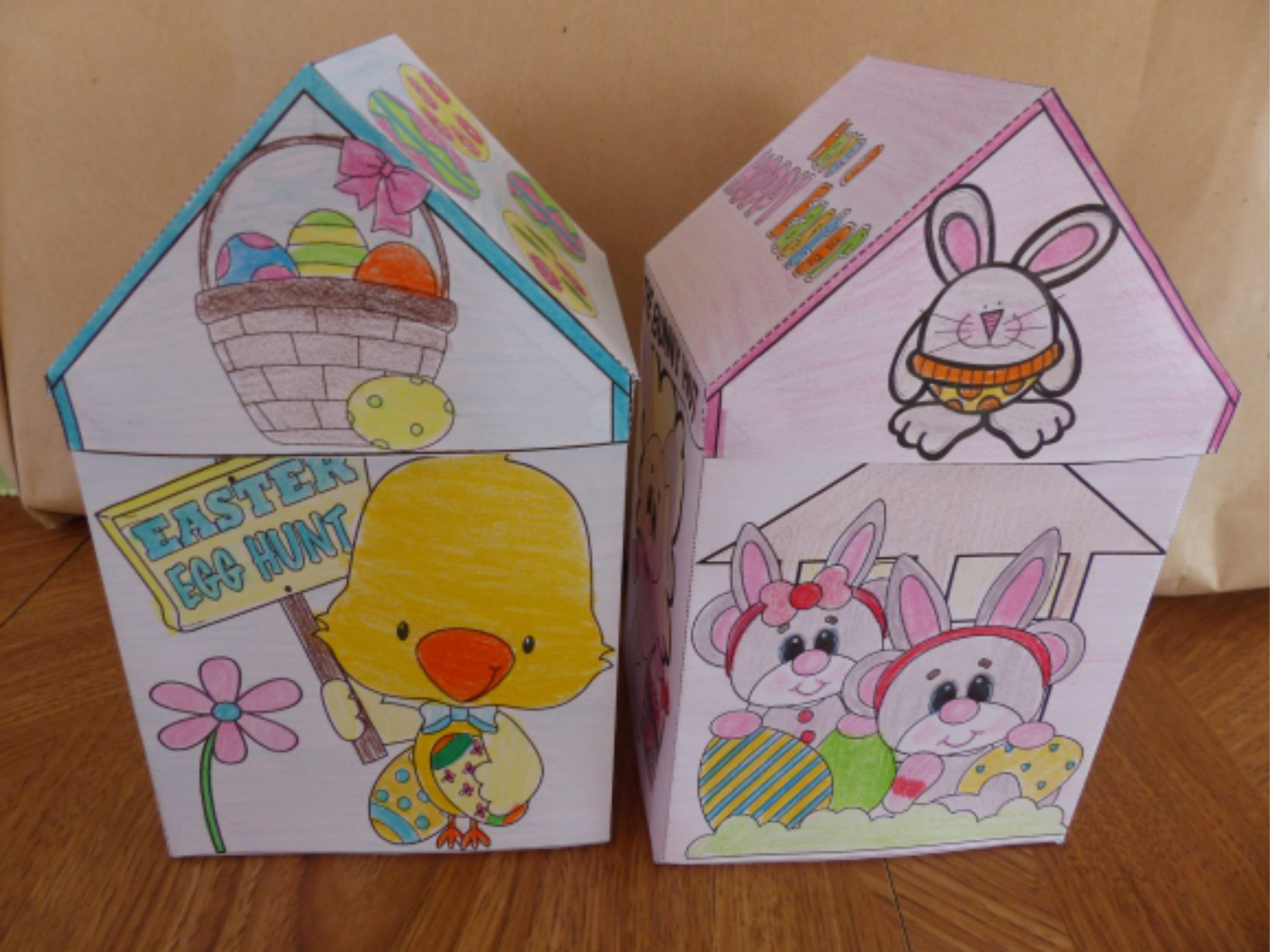 Easter Crafts - The Easter Egg Hut & The Bunny Hut