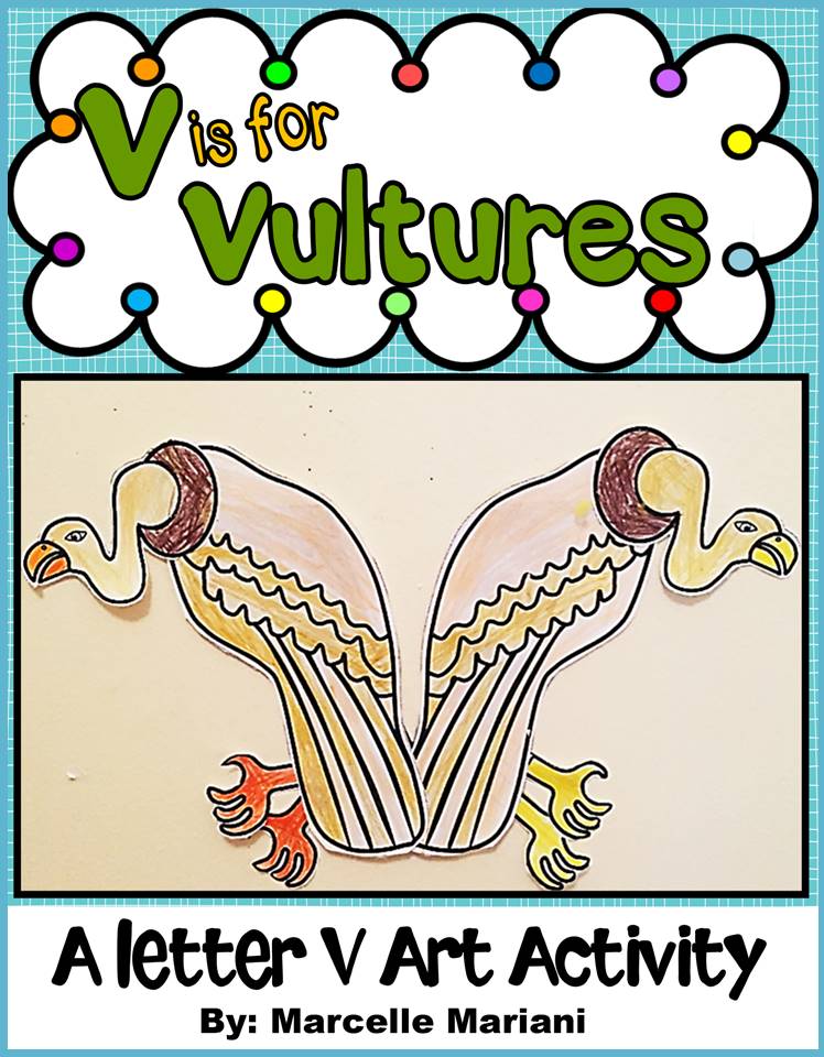 Letter of the week-Letter V-Art Activity Templates- V is for Vultures (craft)