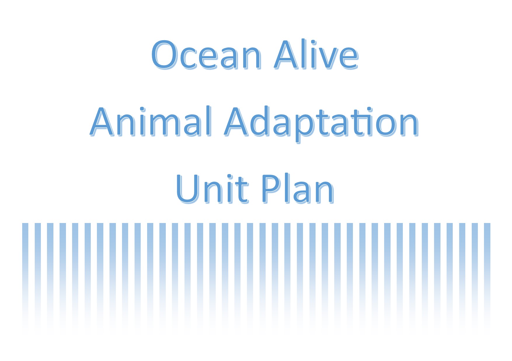 Animal adaptations unit plan