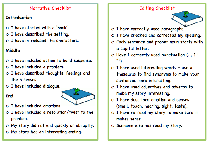 Student Narrative Checklist