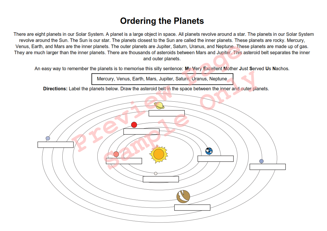 Space Thematic Unit - Grades 1-2 - AU NZ UK English Version | Teach In ...