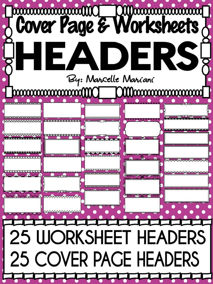 DOODLE HEADERS FOR COVER PAGES AND WORKSHEETS (50+ IMAGES)