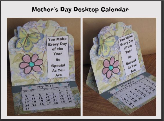 Mother's Day Craft - Desktop Calendar