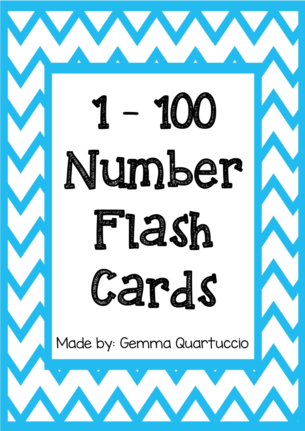 1-100 Number Flash Cards