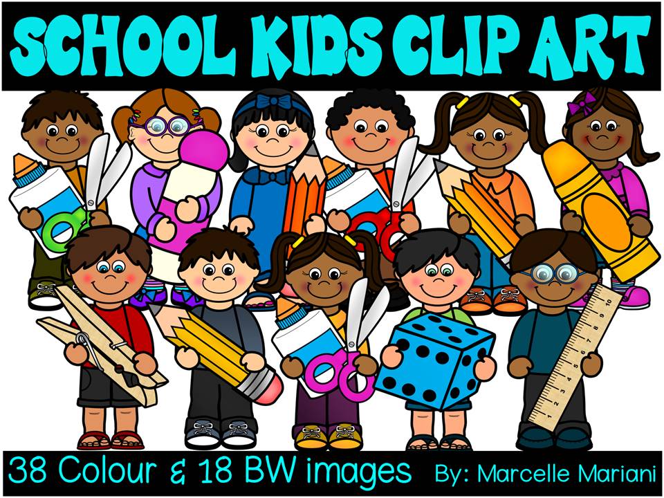 School Kids Clip art Grphics Commercial & Personal use (56 images)