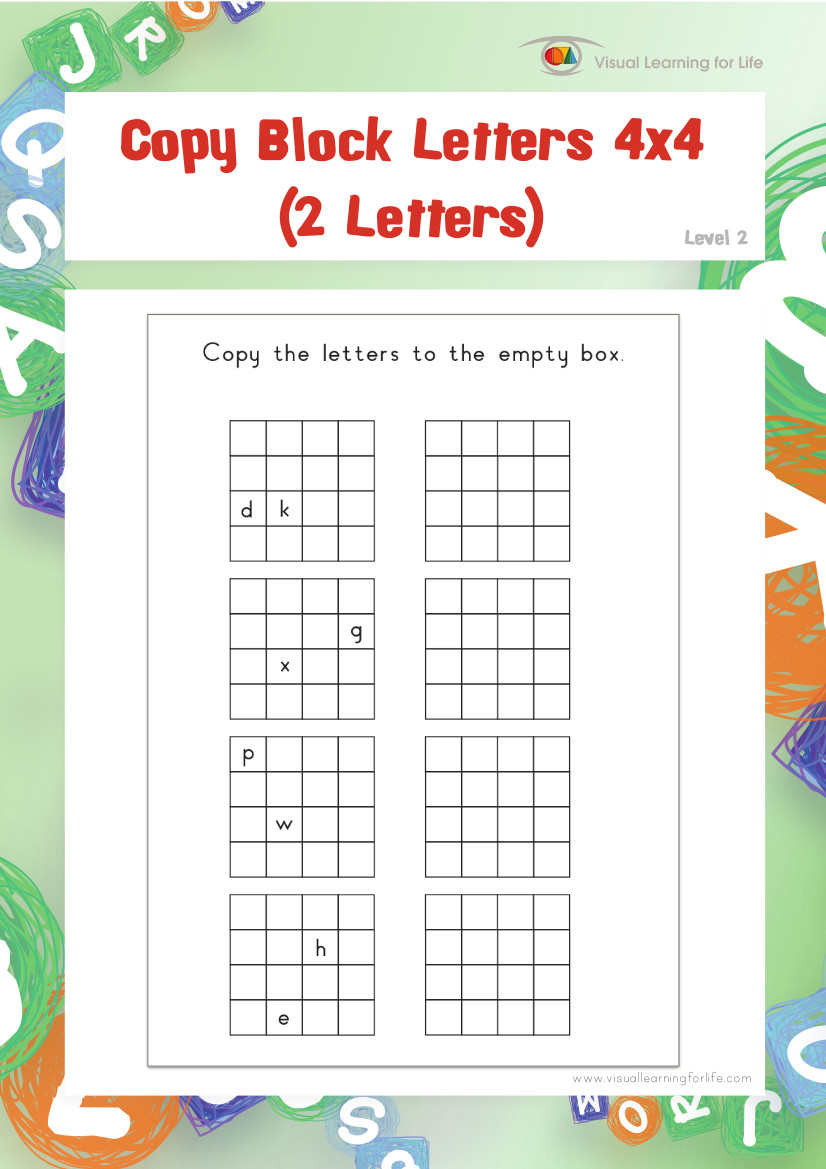 Copy Block Letters 4x4 (2 Letters)