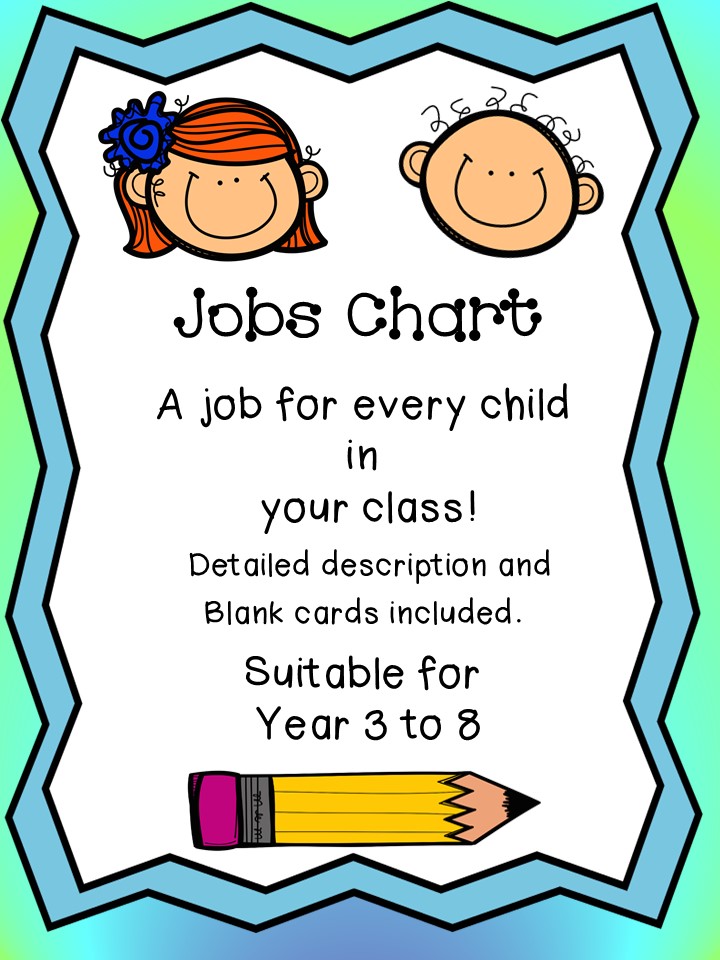 Jobs Chart: A Job for Every Child in Your Class