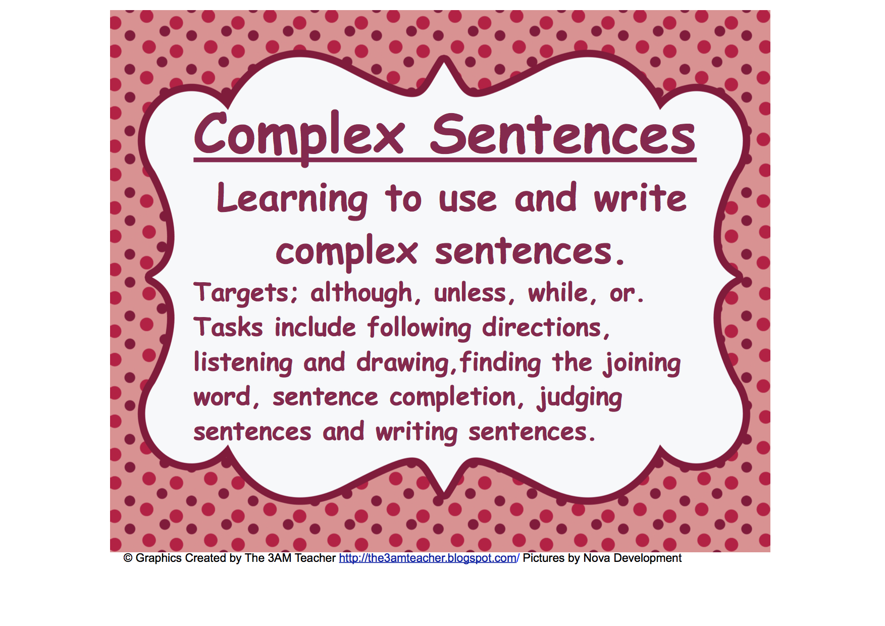 Understanding and Writing Complex Sentences - while, although, or and unless