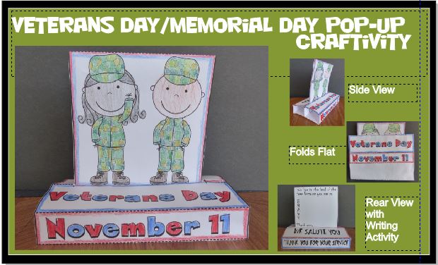 Veterans Day POP-UP Craftivity