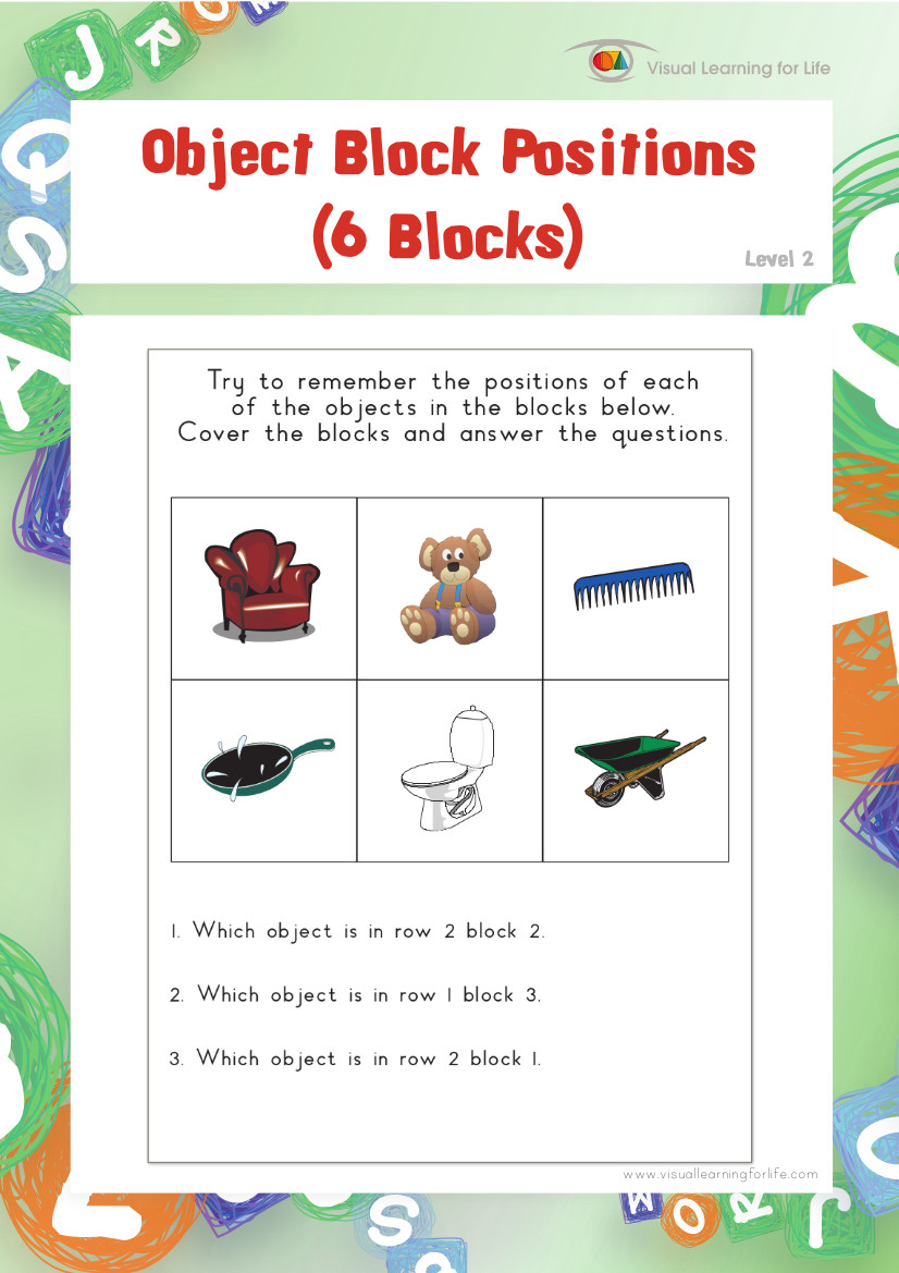 Object Block Positions (6 Blocks)