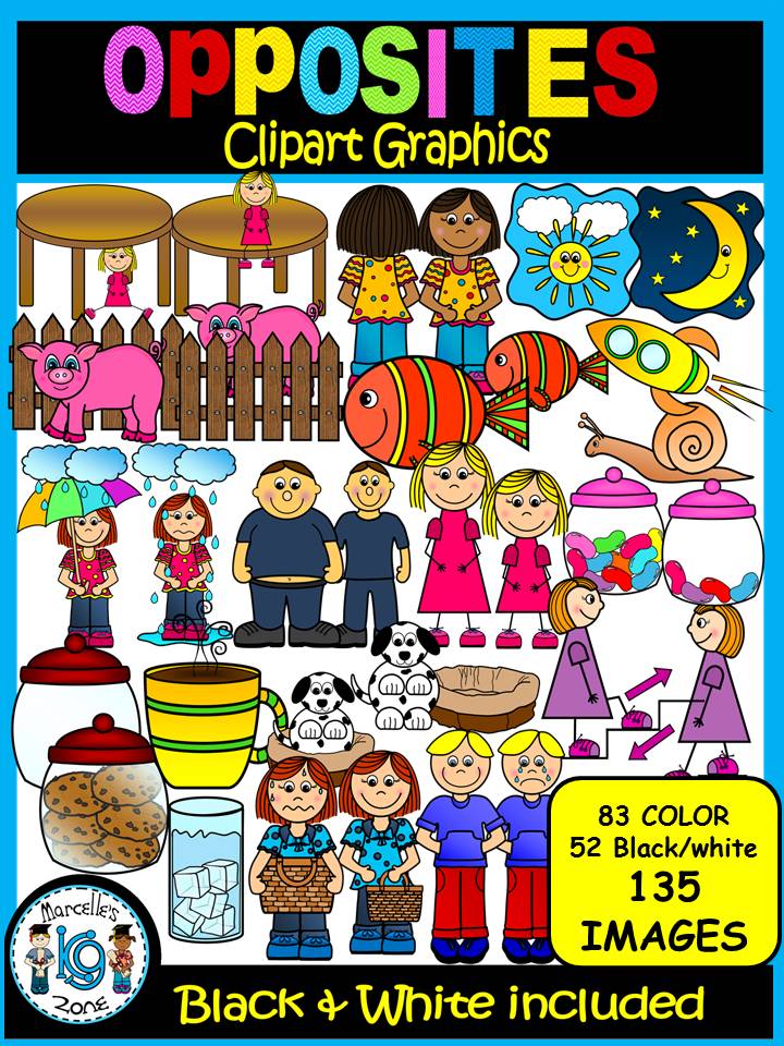 Opposites Clipart Graphics-135 images-Commercial and personal use