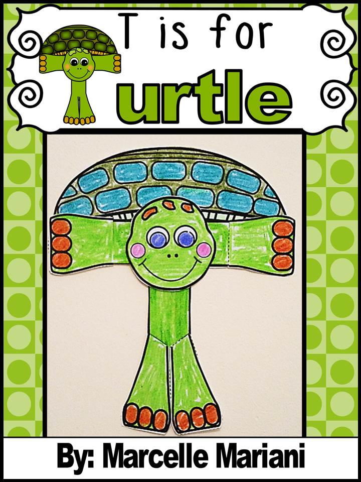 Letter of the week-Letter T-Art Activity Templates- T is for Turtle (craft)
