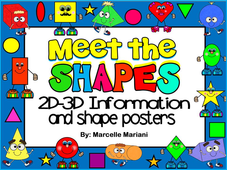 2D-3D SHAPES INFORMATION CARDS & POSTERS