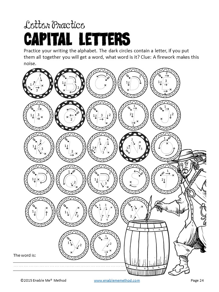 Alphabet Handwriting Worksheets for 5 - 11 years: Success with Guy Fawkes