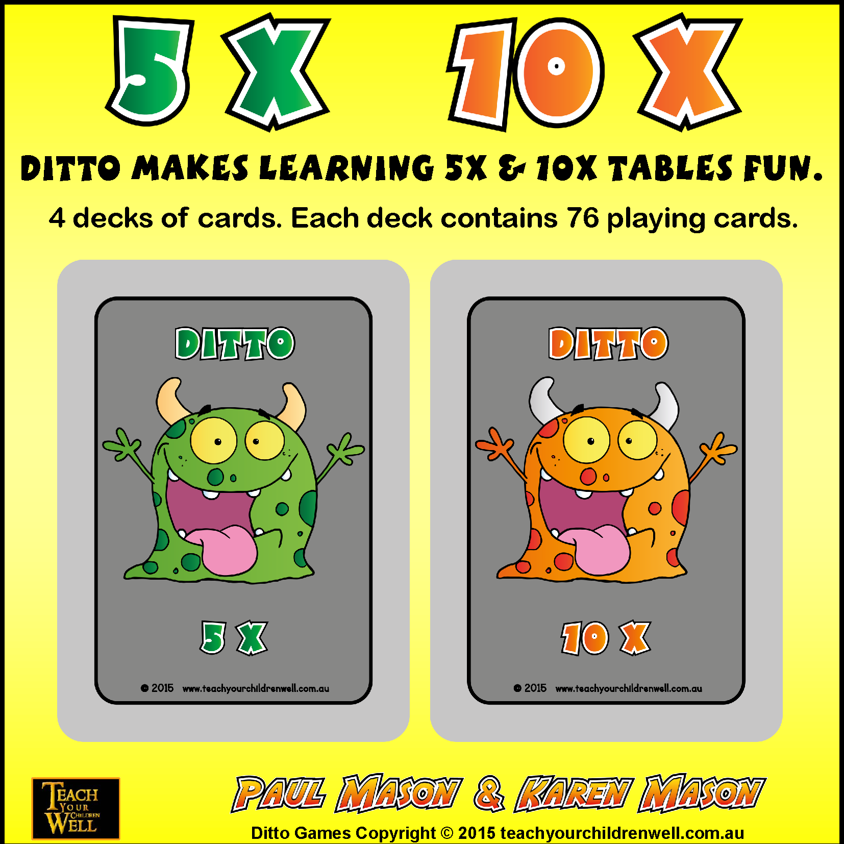 5X AND 10X TABLES FUN WITH DITTO