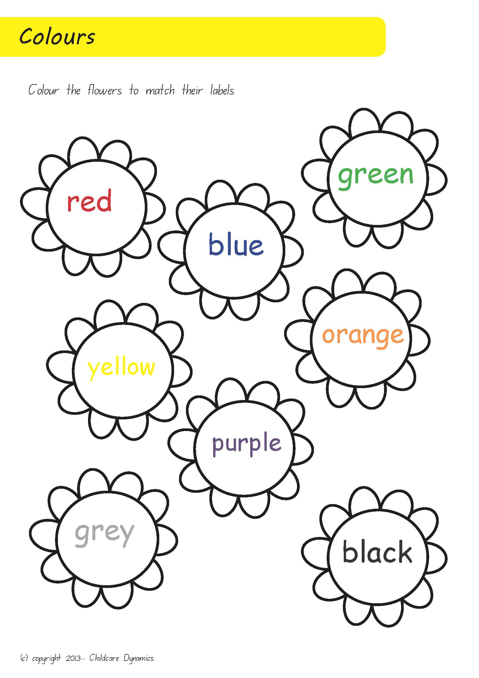 Colours Workbook Teach In A Box